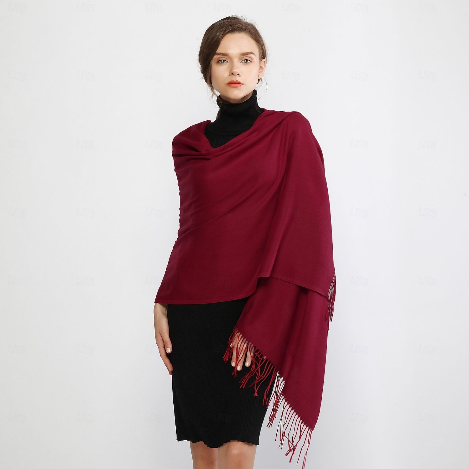 kvinners skjerf pashmina sjal og omslag til kveldskjole brudepike bryllup brude vinter varme lange store skjerf 2025 - $24.99 –P20