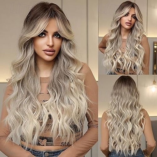Long Wavy Wigs for Women Natural Synthetic Curly Wig Heat Resistant Fiber Wigs for Daily Cosplay 2025 - $19.99 –P5