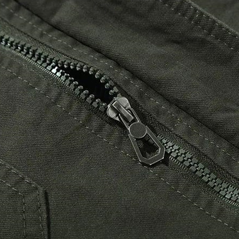Herren Einsatzjacke übergangsjacke Ausgehen Tasche Ganzjahres Einfach Klassisch Revers Regulär Schwarz Khaki Armeegrün Jacken 2025 - $57.99 –P6
