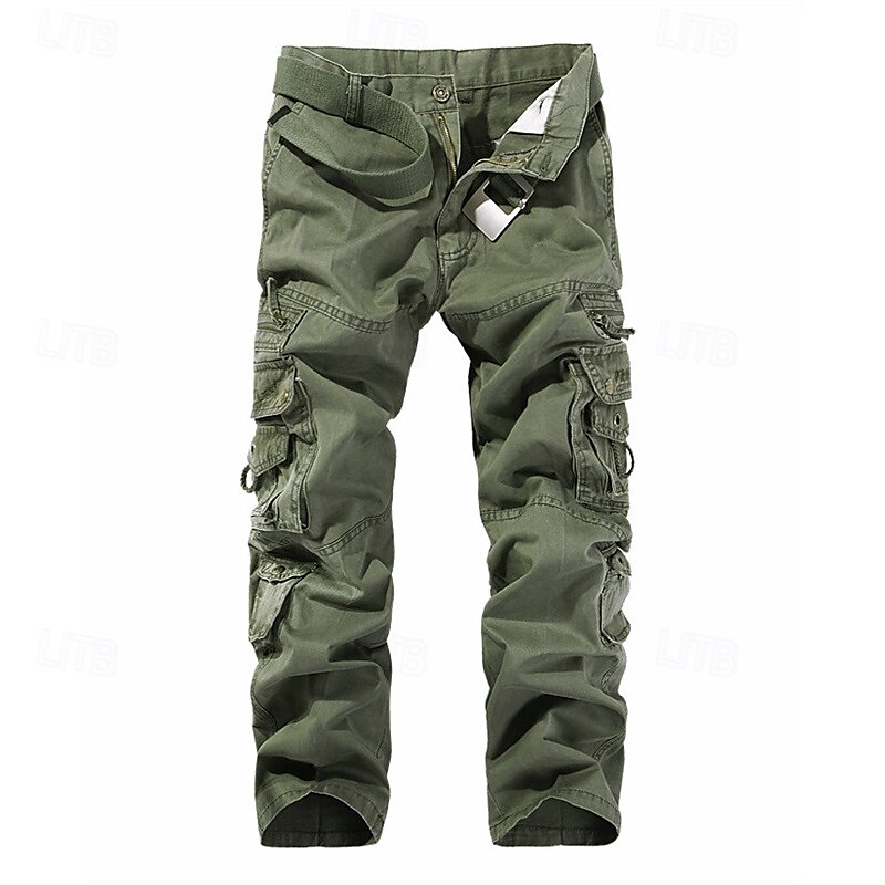 Męskie Spodnie cargo Spodnie taktyczne Spodnie Guziki Multi Pocket Równina Zdatny do noszenia Na zewnątrz Codzienny Kemping i wycieczki Moda Klasyczny Zielony trawiasty Czarny 2025 - $39.99 –P6