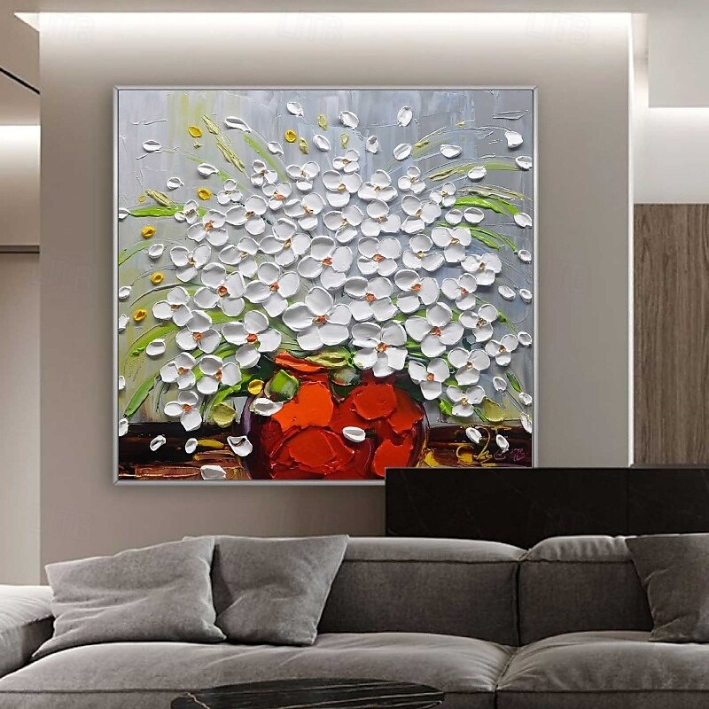 peinture à l'huile abstraite peinte à la main sur une fleur, peinture à l'huile abstraite faite à la main sur un arbre en fleurs, arbre coloré en fleurs sur toile, œuvre d'art florale faite à la main, de 2025 ? $116.99 –P6