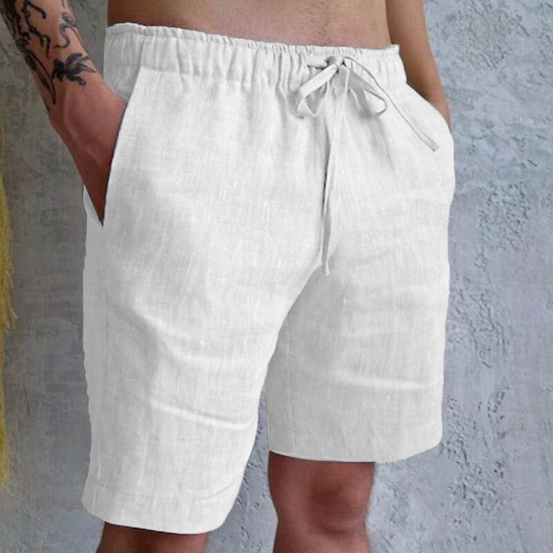 Homens Calção Shorts de verão Shorts de praia Bolsos Com Cordão Cintura elástica Tecido Conforto Respirável Curto Casual Feriado Para Noite Moda Roupa de rua Preto Branco de 2025 por $17.99 –P8