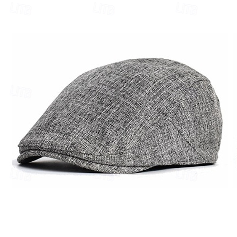 Herren Schiebermütze Baskenmütze Ascot-Hut Ballonmütze Braun Beige Leinen Modisch Brautkleider schlicht Strasse Täglich Glatt Einstellbar Sonnenschutz Atmungsaktiv 2025 - $13.99 –P2