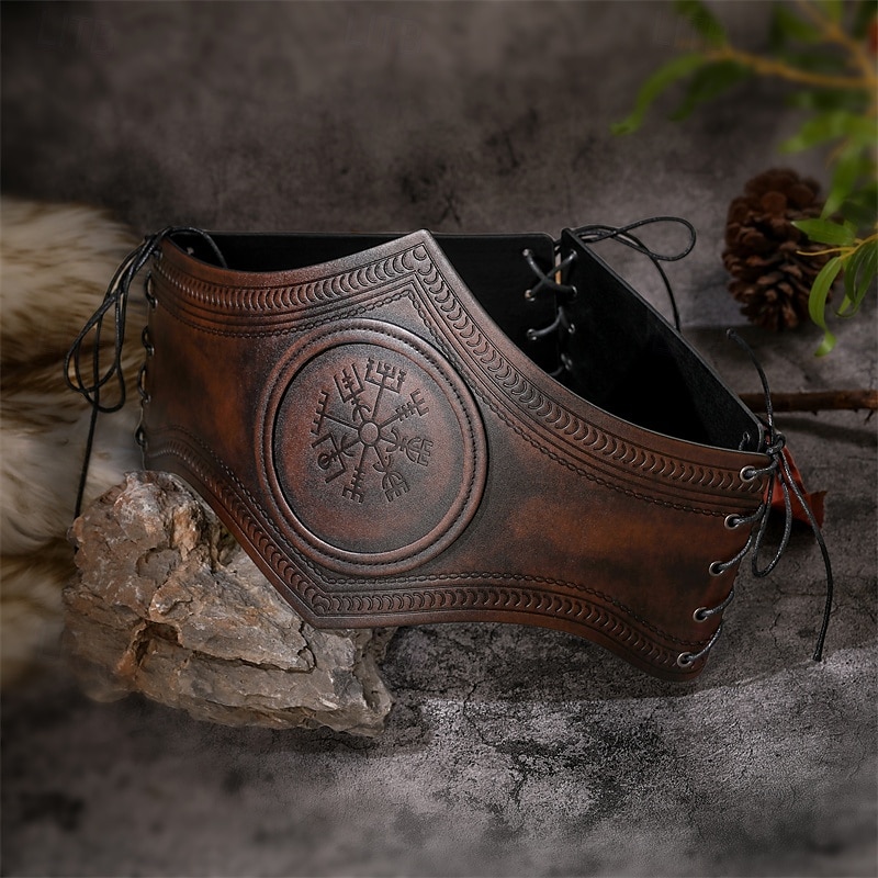Punk y gótico Medieval Renacimiento Cinturón Vikingo Hombre Mujer Unisexo Vikingo Víspera de Todos los Santos Carnaval Mascarada Feria del Renacimiento LARP Feria Ren Adulto Cinturón Todas las 2025 - $29.99 –P3