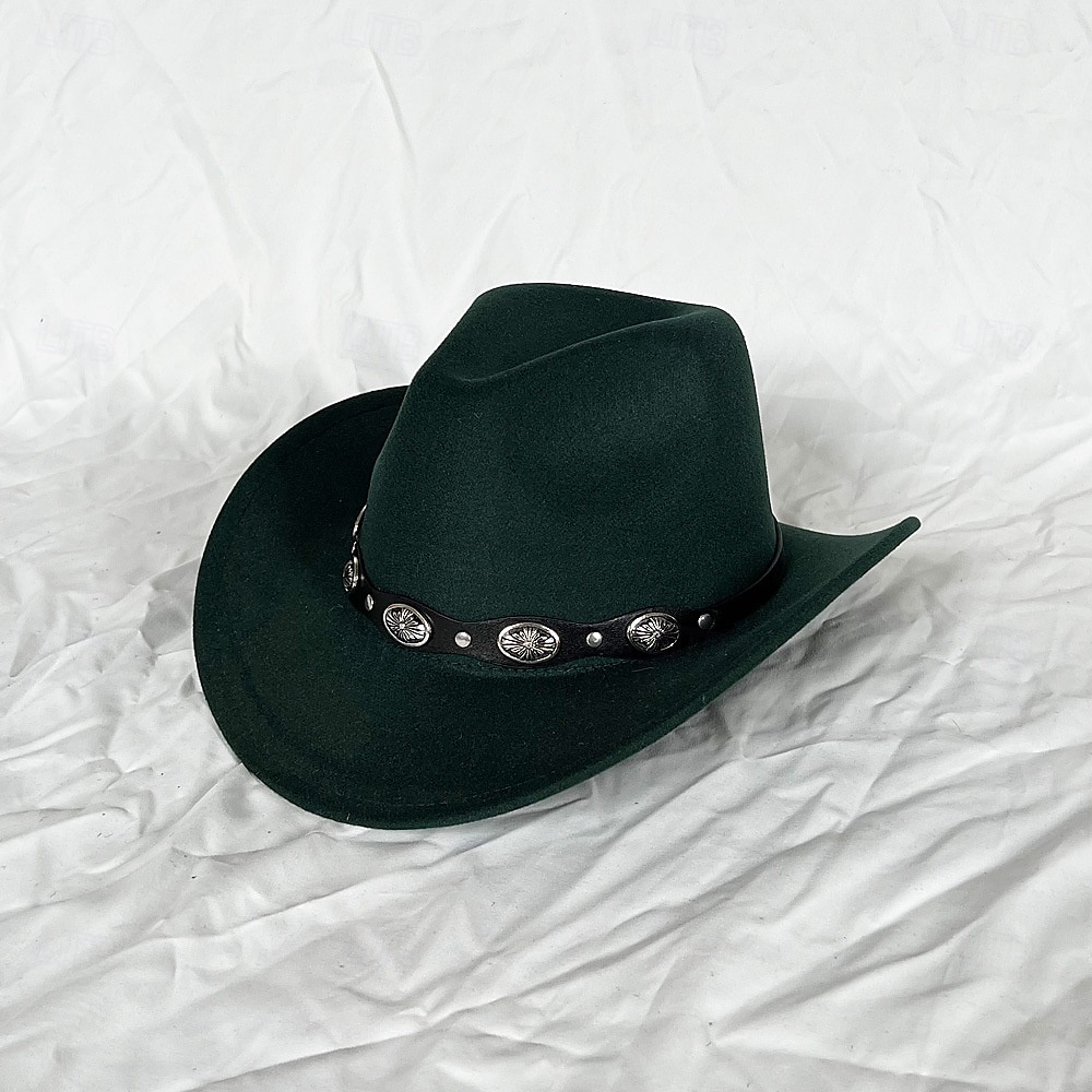 chapeau de cowboy western blanc pour femmes et hommes, chapeau de cowboy bouclé avec fedora en cuir, chapeau de cavalier toca toca de 2025 ? $18.49 –P19