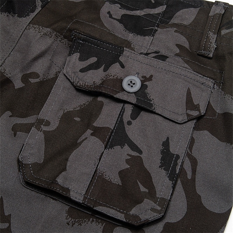Men's Cargo Shorts Baggy Shorts Multi Pocket 6 Pocket Camouflage Breathable Knee Length Sports Outdoor Streetwear Casual Black Blue 2025 - $23.99 –P8