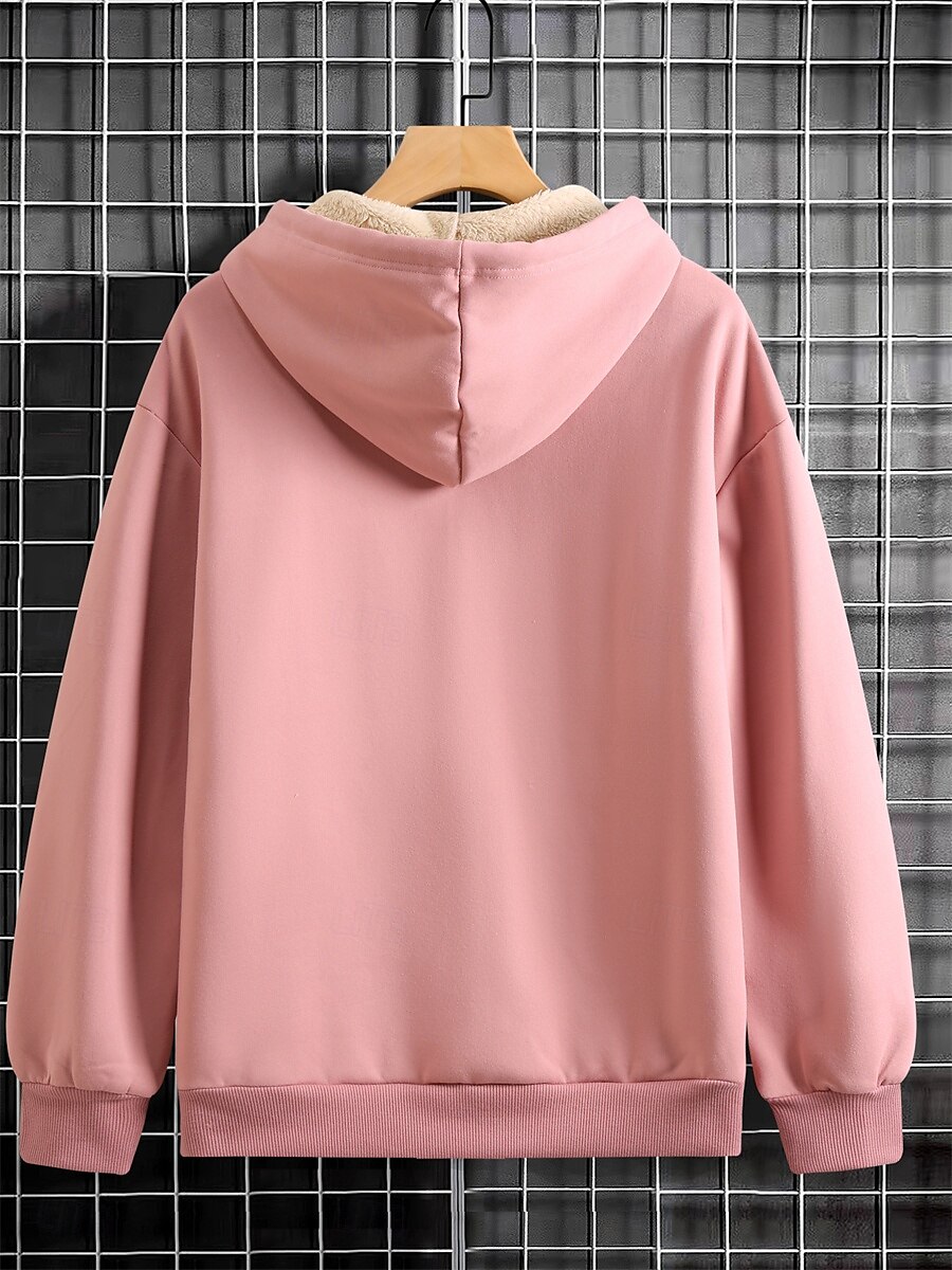 dámská mikina mikina fleece plain street denní nošení kapsa ležérní comfrt mikina s kapucí dlouhý rukáv mikroelastický podzim zima podzim & zimní comfrt prodyšná měkká tkanina 2025 - $36.99 –P13
