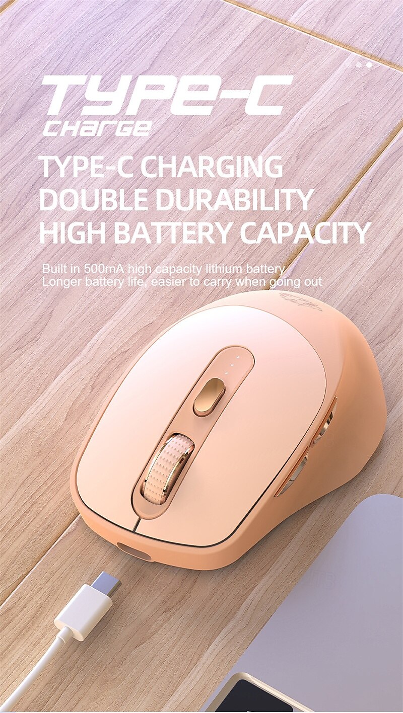 x7 oplaadbare draadloze Bluetooth-muismuizen met batterij-indicator 5 verstelbare dpi voor Windows Android Mac 2025 - $26.99 -P5