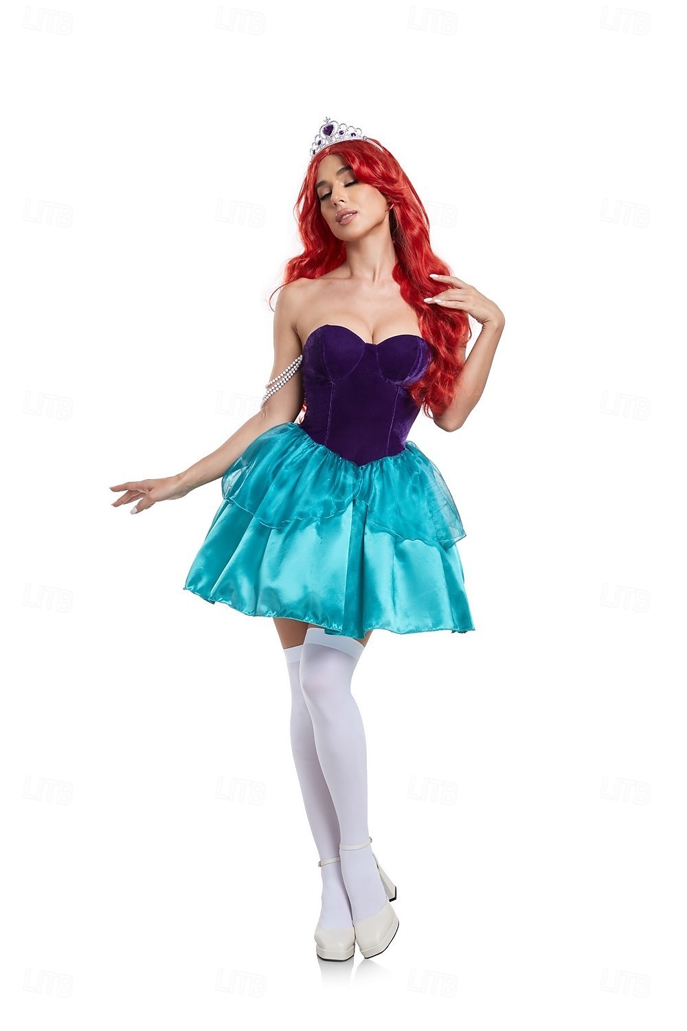 Die kleine Meerjungfrau Prinzessin Ariel Kleid Kostüm Sexy Kostüm Verkleiden Film Cosplay for Damen Erwachsene Maskerade Party / Abend Junggesellinnenabschiedsparty 2025 - $43.99 –P1