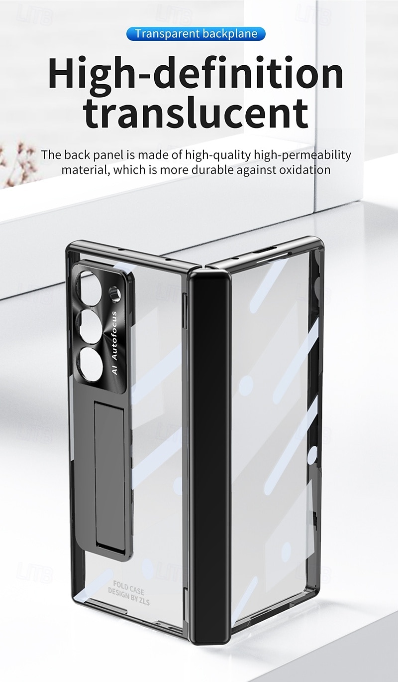 телефон Кейс для Назначение SSamsung Galaxy Z-образный сгиб 7 Z-сгиб 6 Z Fold 5 Z Fold 4 Z Fold 3 Кейс на заднюю панель со стендом и протектор экрана Полная защита тела Ретро броня ПК Металл 2025 - $25.99 –P2