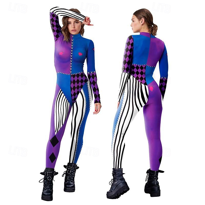 Harley Quinn Dzsókerkártya Bohóc Halloween Jelmez Öngyilkos csapat Joker: Folie à Deux Farsangi jelmez Szerepjáték Gyermek Felnőttek Női Álarcos mulatság Parti Egyszerű Halloween jelmezek Kiöltözik 2025 - $65.99 –P1