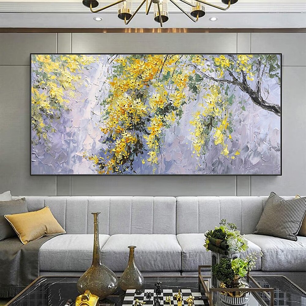 Mintura Handmade Tree Flowers Landscape Oil Paintings On Canvas Wall Art Decoration Modern Abstract Picture For Home Decor Rolled Frameless Unstretched Painting 2025 - $75.99 –P1