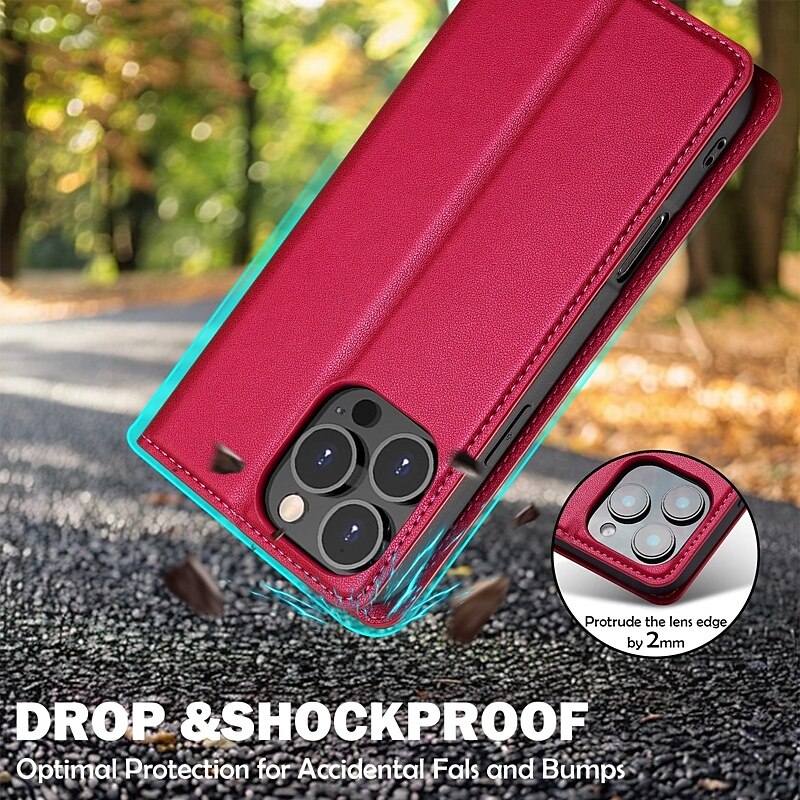 Phone Case For iPhone 16 Pro Max Plus iPhone 15 Pro Max Plus iPhone 14 13 12 11 Pro Max Plus Mini SE Back Cover Wallet Case with Stand Holder Card Slot Shockproof Retro TPU PU Leather 2025 - $18.99 –P4