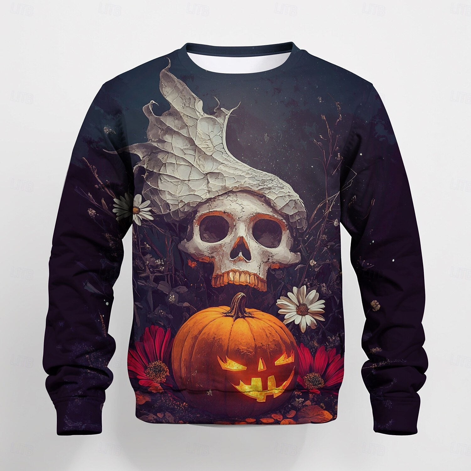 Halloween Pojkar 3D Grafisk Dödskalle Tröja Långärmad Vår Höst Mode Grundläggande Polyester Barn 4-12 år Rund hals Utomhus Ledigt Dagligen Normal 2025 - $16.49 –P5