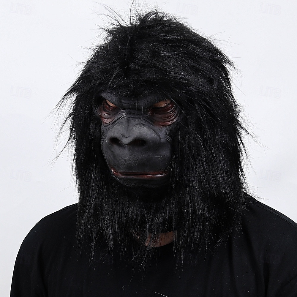 Королевство планеты обезьян King Kong Карнавальная маска Маски Полная голова Взрослые Муж. Жен. Страшный костюм Выступление Для вечеринок Хэллоуин Карнавал Легкий карнавальный костюм 2025 - $29.99 –P5