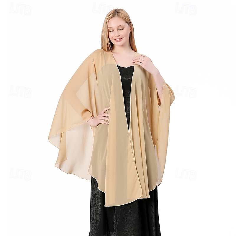 Women's Shawls and Wraps for Evening Dress Chiffon Scarf Soft Elegant Pashmina Wedding Bridal Scarve 2025 - $30.99 –P1