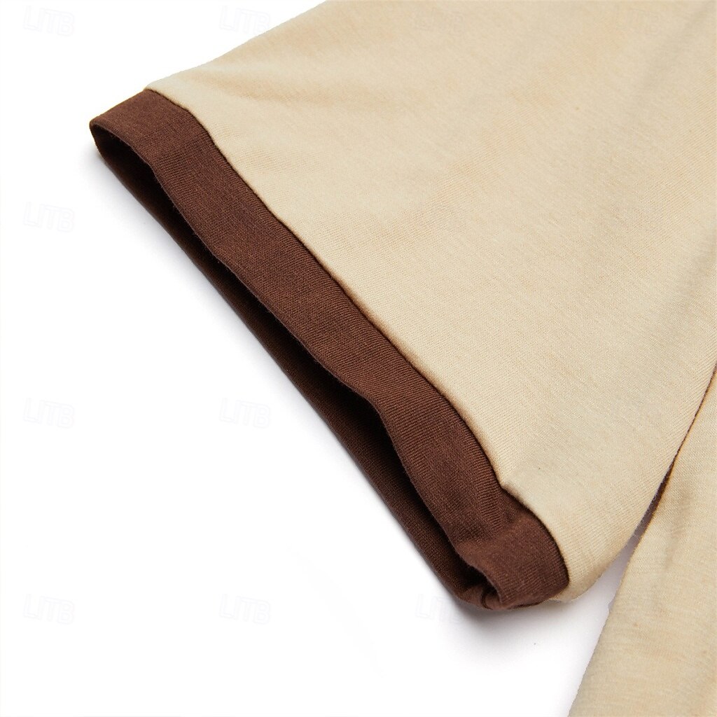 Homme T-shirt Chemise Henley Manche Courte Couleur Unie Mode Designer Confortable Patchwork Boutons Henley Occasionnel Quotidien Extérieur Été Kaki T-shirt Henley de 2026 ? $18.99 –P8