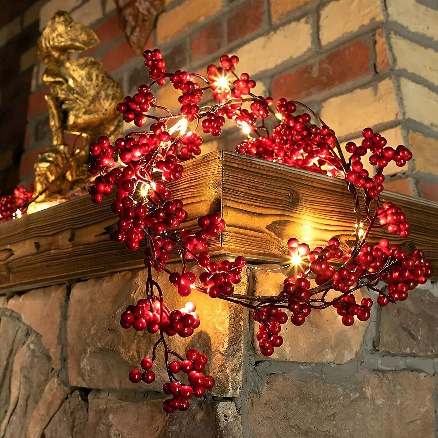 Guirlande lumineuse de Noël en forme de canne à fruits rouges, 1,9 m, 20 LED, alimentée par batterie, pour Noël, Nouvel An, fête, mariage, maison, jardin, balcon, décoration de 2025 ? $28.99 –P3