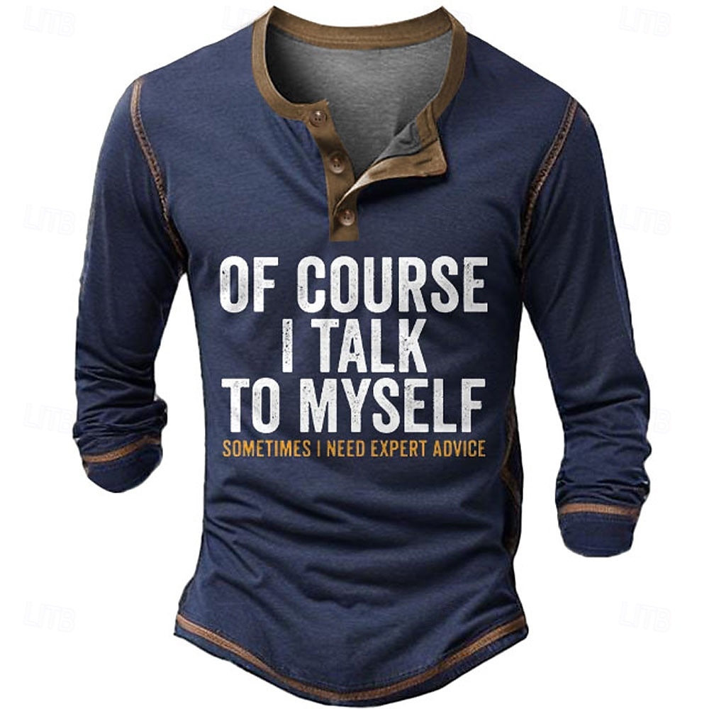 Men's Halloween Letter Henley Shirt Long Sleeve 3D Print Cowboy Casual Holiday Festival Summer Spring Fall Black Navy Blue Henley Henley T-Shirt 2025 - $22.99 –P3
