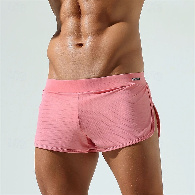 Herren 1 pc Unterwäsche Boxer Boxer-Shorts Nylon Atmungsaktiv Weich Komfortabel Glatt Mittlere Hüfthöhe Weiß Rosa 2025 - $12.99 –P19