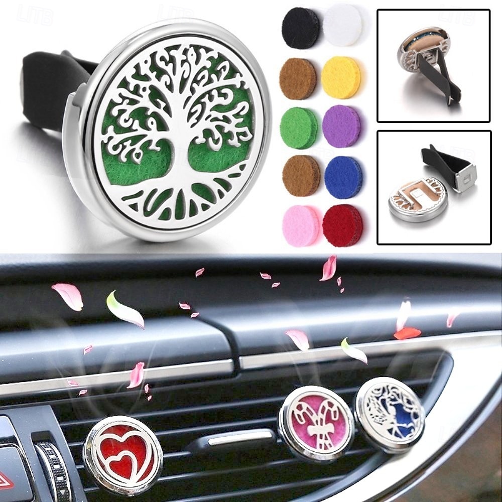 Refillable Car Air Freshener Perfume Diffuser Clip Auto Air Vent Car Interior Accessories Car Aromatherapy Diffuser with 10pcs Pads 2025 - $15.99 –P1