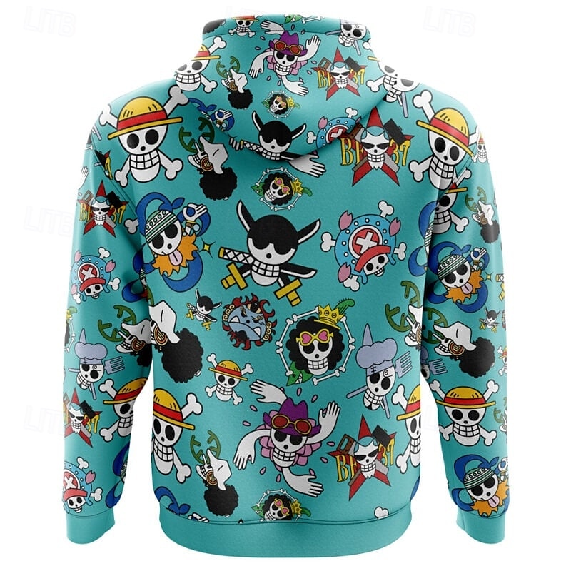 One Piece Monkey D.Rufy Ingranaggio di Rufy 5 Felpa con cappuccio Pullover Manga 3D Tasca frontale Grafica Per Da coppia Per uomo Per donna Per adulto Halloween Carnevale Mascherata Stampa 3D Feste del 2025 a $29.99 –P3