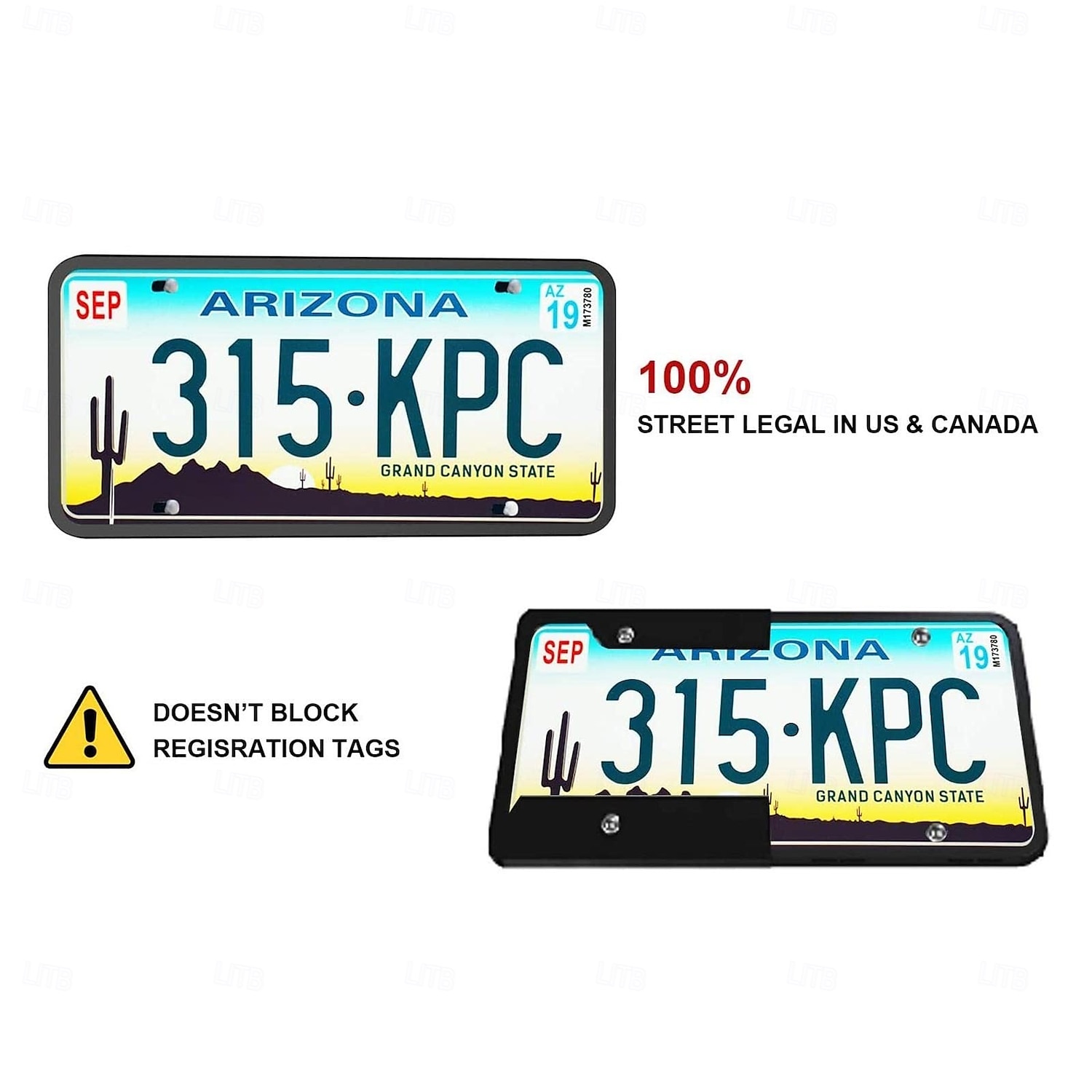 supporto per targa posteriore auto supporto per targa supporto per targhetta impermeabile copertura per etichetta targa in gomma standard USA del 2025 a $26.99 –P10