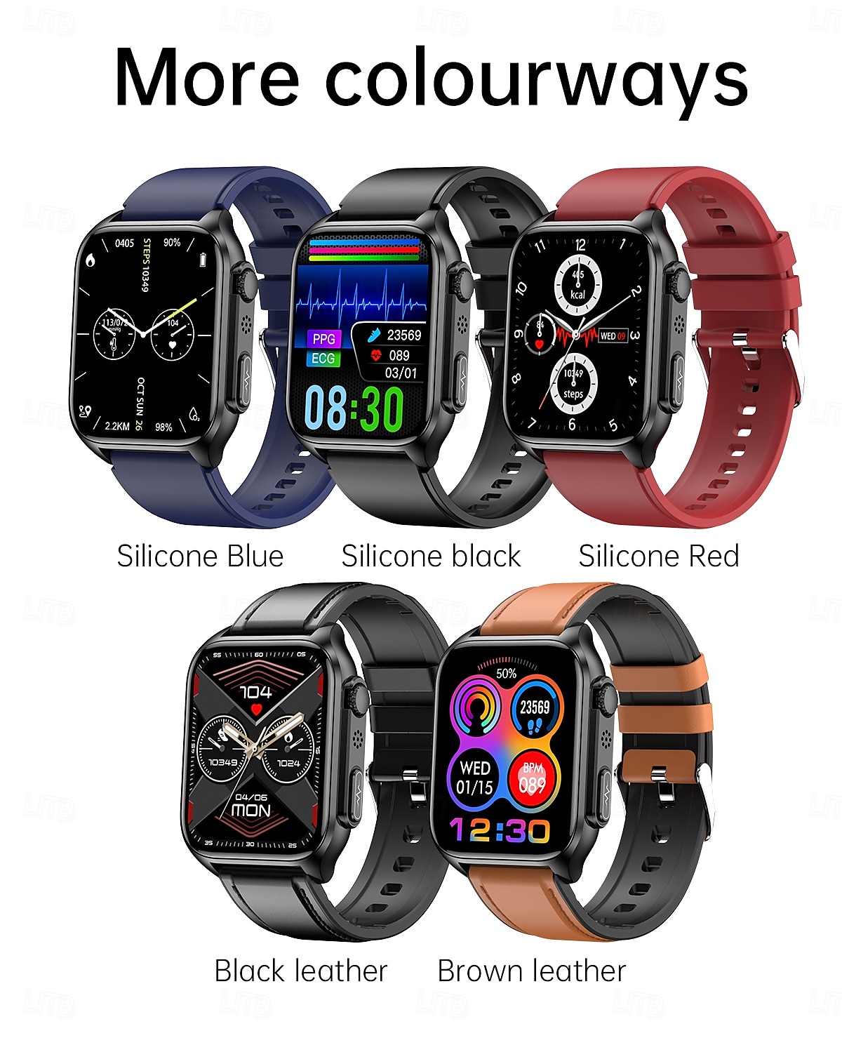 TK12 Smart Watch 1.96 inch Smartwatch Fitness Running Watch Bluetooth ECG+PPG Pedometer Call Reminder Compatible with Smartphone Women Men Long Standby Hands-Free Calls Waterproof IP 67 46mm Watch 2025 - $69.99 –P19