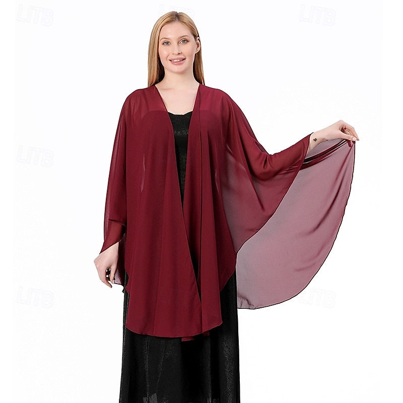 Women's Shawls and Wraps for Evening Dress Chiffon Scarf Soft Elegant Pashmina Wedding Bridal Scarve 2025 - $30.99 –P19