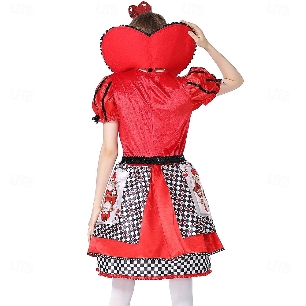 2025年 Alice in Wonderland おとぎ話 ハートの女王 赤の女王 ヴェノム ドレス コスプレ 映画コスプレ for 女性用 大人 カーニバル マスカレード 性能 パーティーイブニングウェア コレクション – $54.99 –P2