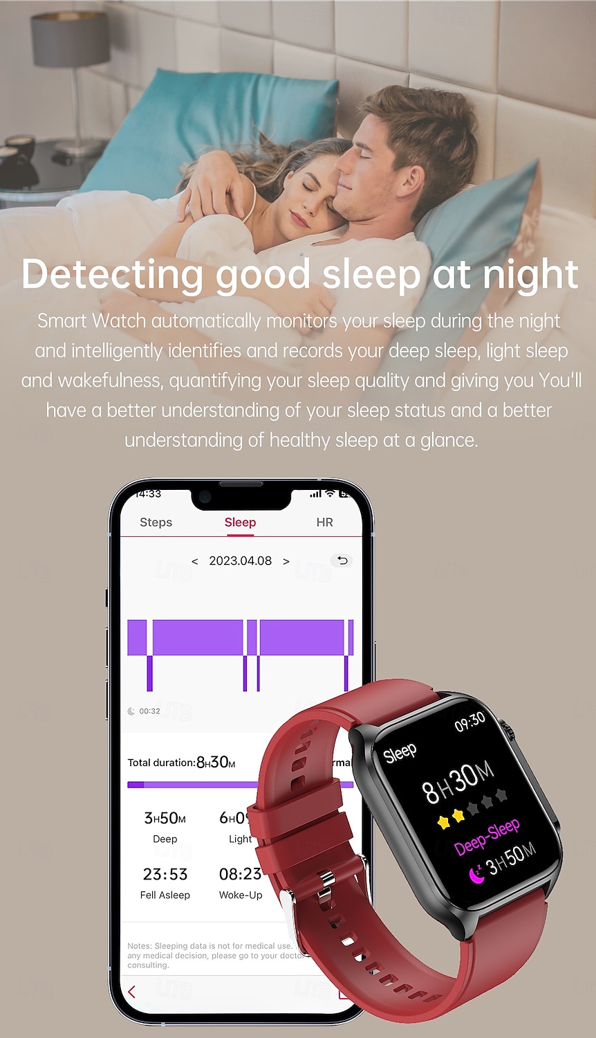 TK12 Smart Watch 1.96 inch Smartwatch Fitness Running Watch Bluetooth ECG+PPG Pedometer Call Reminder Compatible with Smartphone Women Men Long Standby Hands-Free Calls Waterproof IP 67 46mm Watch 2025 - $69.99 –P10