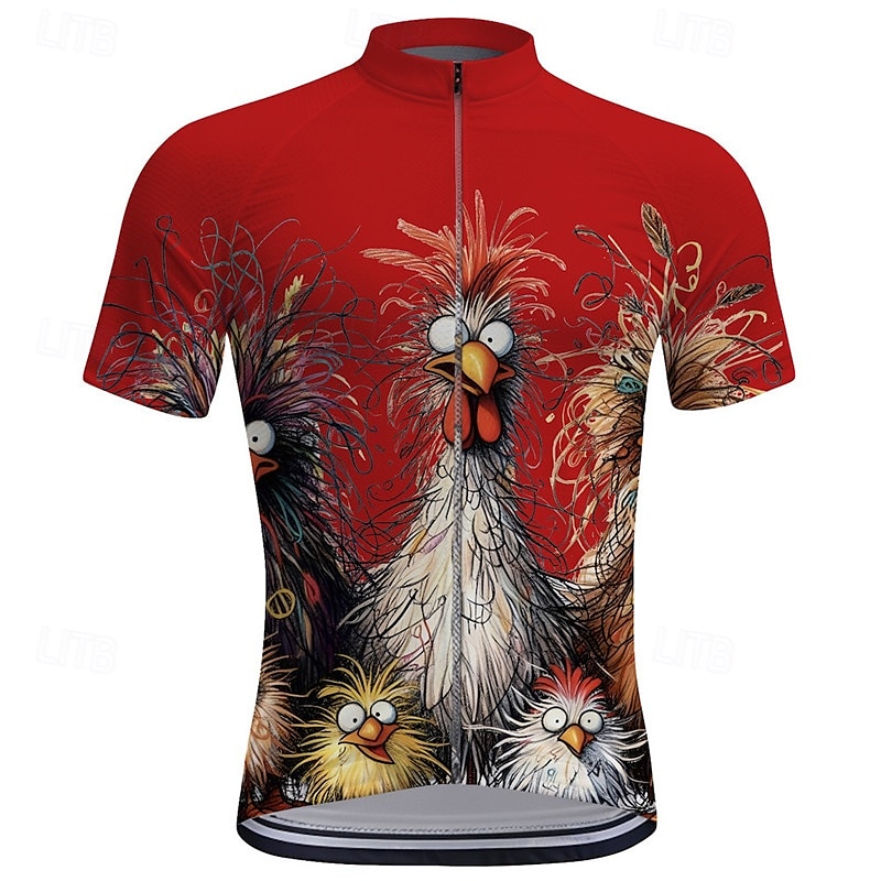 Per uomo Maglia da Ciclismo Animale Manica Corta Bicicletta Maglietta Top con 3 tasche posteriori Mountain Bike MTB Ciclismo su strada Asciugatura Rapida Cerniera Frontale Assorbente Gli sport Nero del 2026 a $30.99 –P7