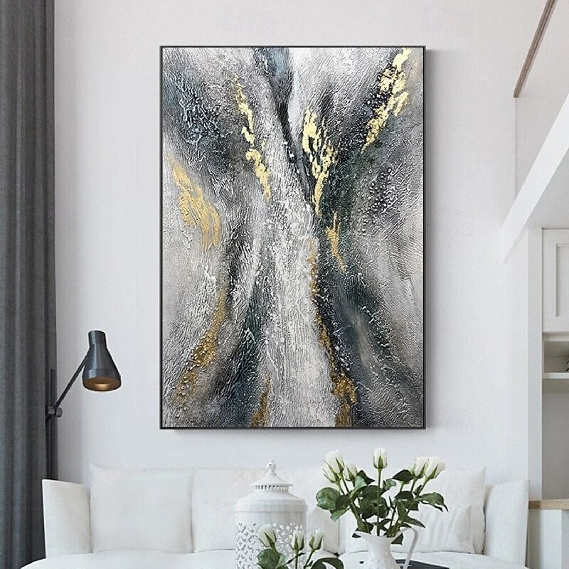 handgefertigte abstrakte Goldgemälde auf Leinwand reichhaltiges handgemaltes strukturiertes Acrylgemälde moderne Wandkunst Ölgemälde handgemaltes Kunstwerk Gemälde für Wohnzimmer Schlafzimmer 2025 - $116.99 –P2