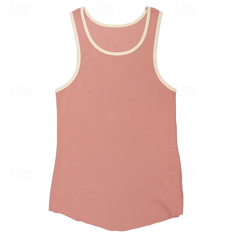 Men's Workout Tank Top Running Tank Top Gym Tank Top Patchwork Sleeveless Vest / Gilet Casual Athleisure Breathable Quick Dry Soft Gym Workout Running Walking Sportswear Activewear Color Block Black 2025 - $16.49 –P5