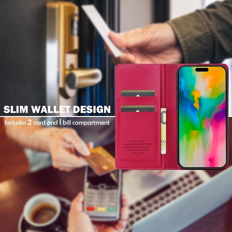 Phone Case For iPhone 16 Pro Max Plus iPhone 15 Pro Max Plus iPhone 14 13 12 11 Pro Max Plus Mini SE Back Cover Wallet Case with Stand Holder Card Slot Shockproof Retro TPU PU Leather 2025 - $18.99 –P3