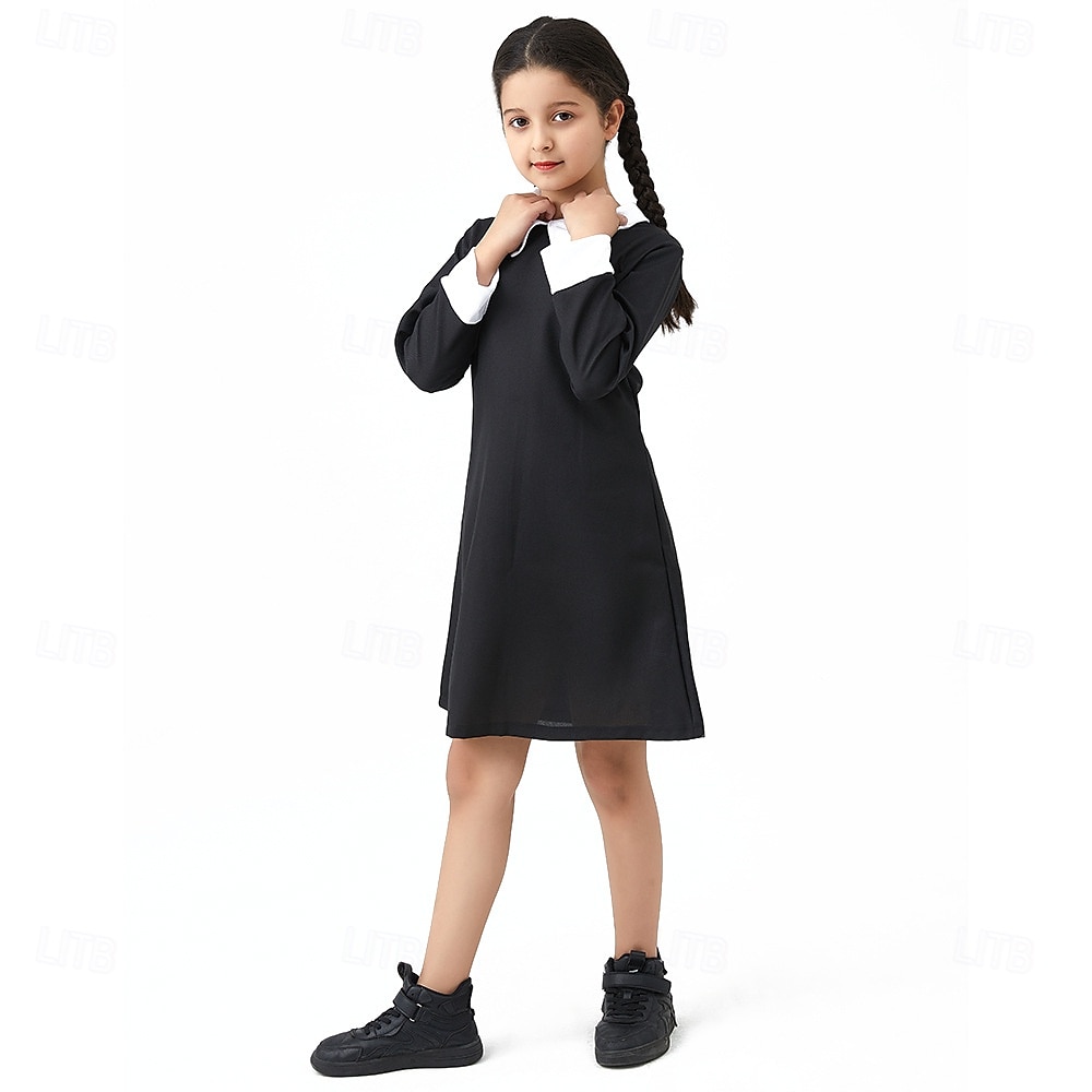 Szerda Addams Addams család szerda Ruhák Szerepjáték Filmsztár jelmez for Lány Gyermek Álarcos mulatság Hétköznapi 2025 - $28.99 –P2