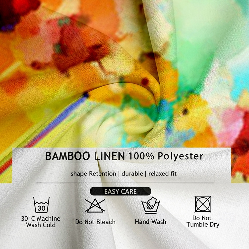 Men's Floral Tropical Flowers Beach Shirt Summer Hawaiian Shirt Button Up Shirt Long Sleeve Shirt Collared Shirts Hawaiian Casual Vacation Daily Yellow Red Blue S M L 2025 - $24.99 –P5