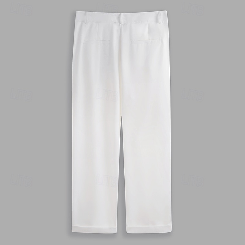 Per uomo Pantaloni Pantaloni Eleganti Pantaloni casual Pantaloni da Abito Tasca Frontale Gamba Dritta Semplice Comodità Traspirante Lunghezza intera Matrimonio All'aperto Feste Elegante Moda Nero del 2026 a $29.99 –P2