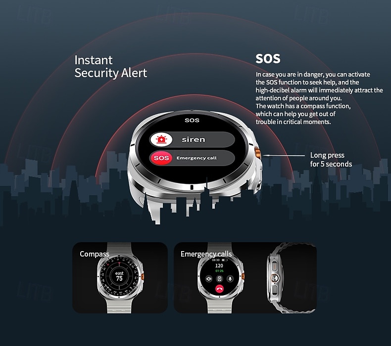 iMosi 1.43 inch Smart watch Fitness Running Watch Bluetooth Pedometer Call Reminder Activity Tracker Compatible with Android iOS Women Men Long Standby Hands-Free Calls Waterproof IP68 2025 - $56.99 –P5