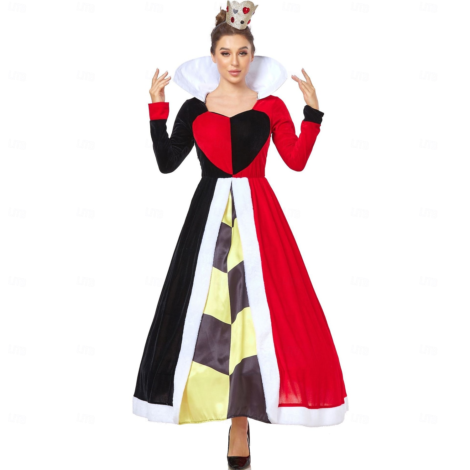 Alice in Wonderland Satu herttakuningatar Punainen kuningatar Myrkky Mekot Cosplay Elokuva-cosplay for Naisten Aikuiset Karnevaali Naamiaiset Suoritus Juhla 2025 - $80.99 –P3