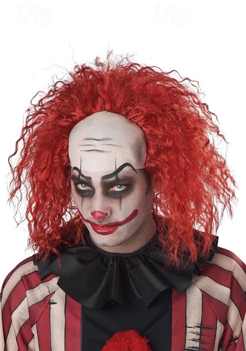 perruque de clown effrayant rouge perruques de fête de cosplay d'Halloween de 2025 ? $18.49 –P1