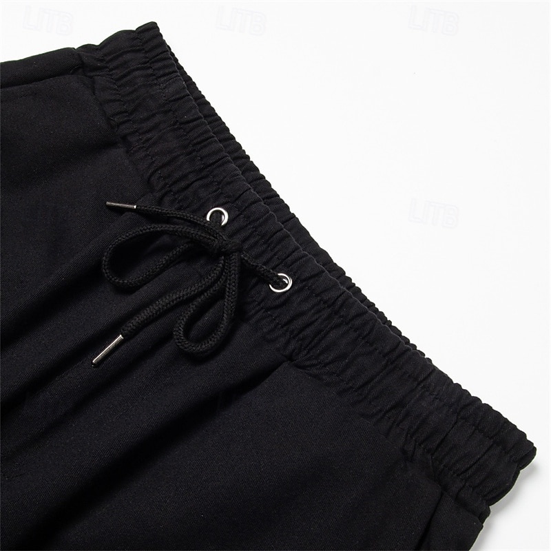 Voor heren Cargoshorts Korte broek Casual korte broek Wandelshorts Zak Trekkoord Elastische taille Effen Kleur Knielengte Buitensporten Hardlopen Streetwear Stijlvol Leger groen Zwart 2025 - $18.99 –P6
