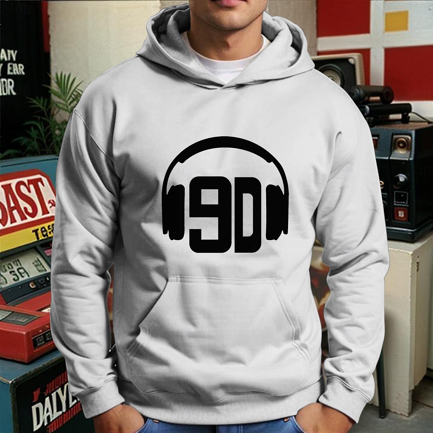 Retro Vintage Hoodie Cotton Blend 70s 80s 90s For Men's Adults' Hot Stamping Party Casual Daily 2025 - $21.99 –P6