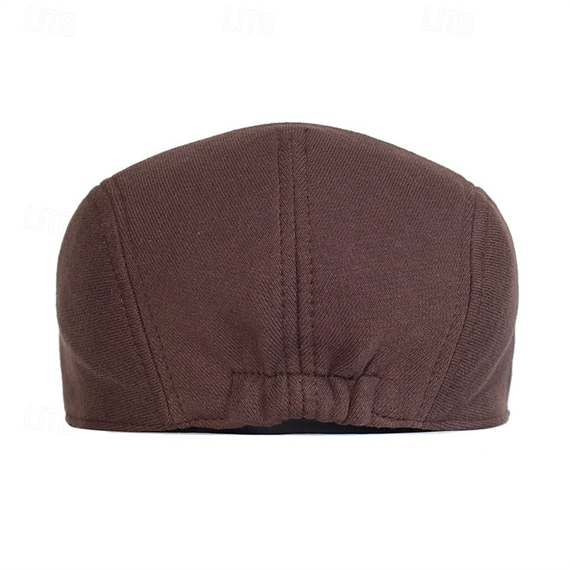 Per uomo Cappello basco Cappello Ascot Cappello da strillone Nero Blu marino Cotone Di tendenza Informale Strada Giornaliero Liscio Regolabile Crema solare Traspirante del 2025 a $12.99 –P7