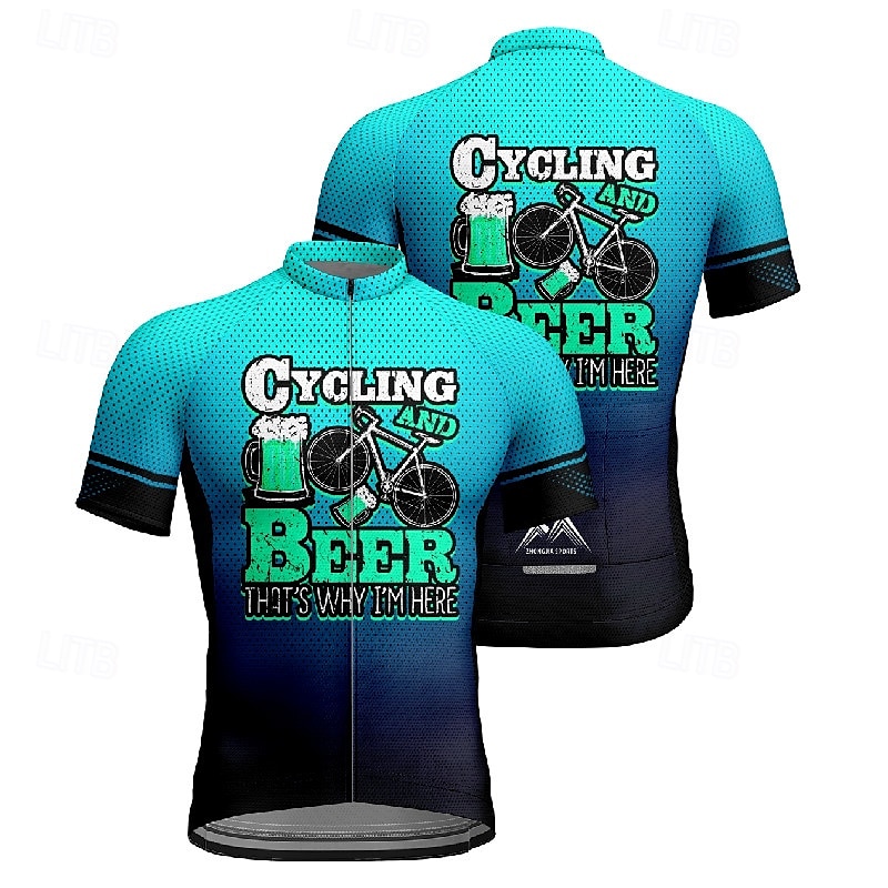 Pánské Cyklodres Krátký rukáv Kolo Tričko Dres se 3 zadními kapsami Horská cyklistika Prodyšné Rychleschnoucí Anatomický design Odvod Červená Modrá Fialová Spád Sportovní Oblečení 2025 - $30.99 –P8