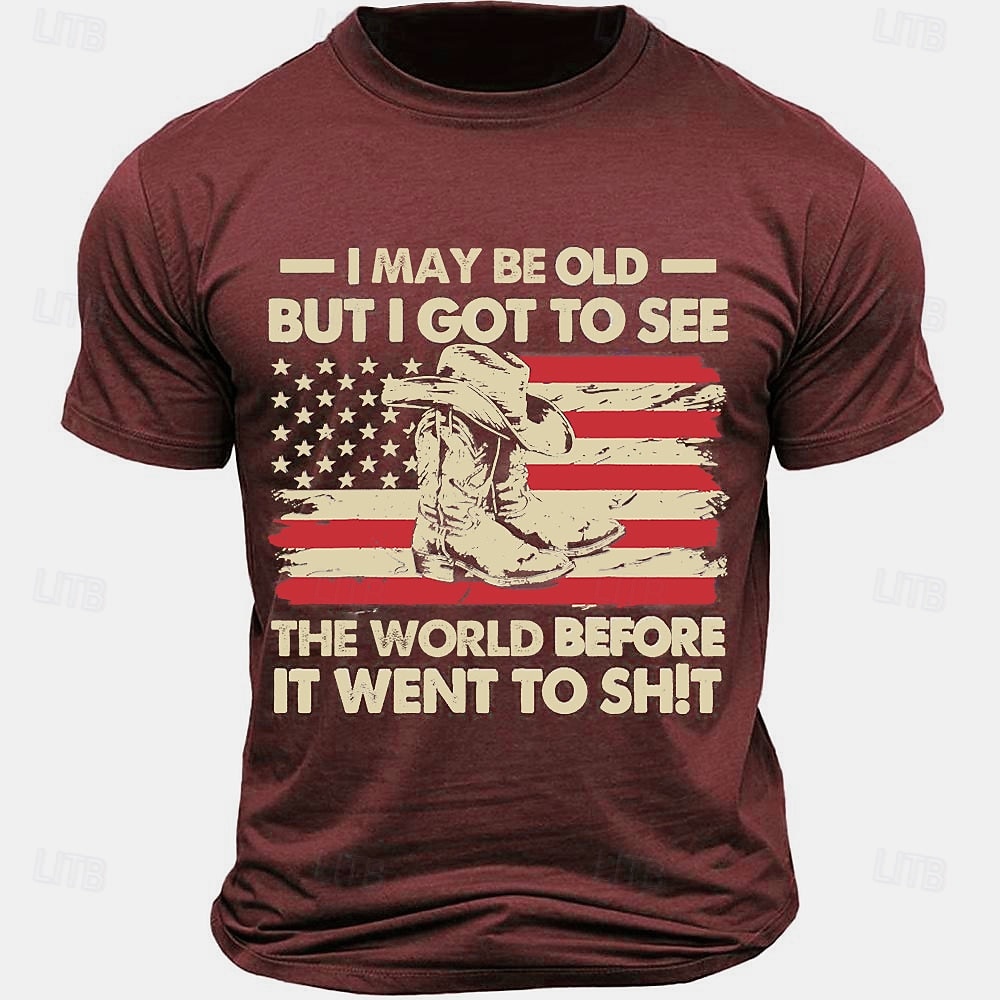 4th of July 2026 250th Memorial Day Men's Patriotic Patriot Graphic Veteran Short Sleeve T-Shirt Outdoor Sports 2026 - $17.49 –P8