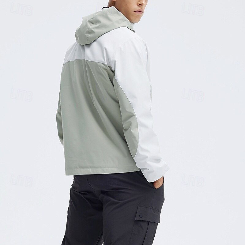 Homens Jaqueta Softshell Jaqueta de Trilha Ao ar livre Bloco de cor Prova-de-Água A Prova de Vento Respirável Jaqueta leve Jaqueta corta-vento Viajar Preto Branco Azul Laranja Verde de 2025 por $44.79 –P5