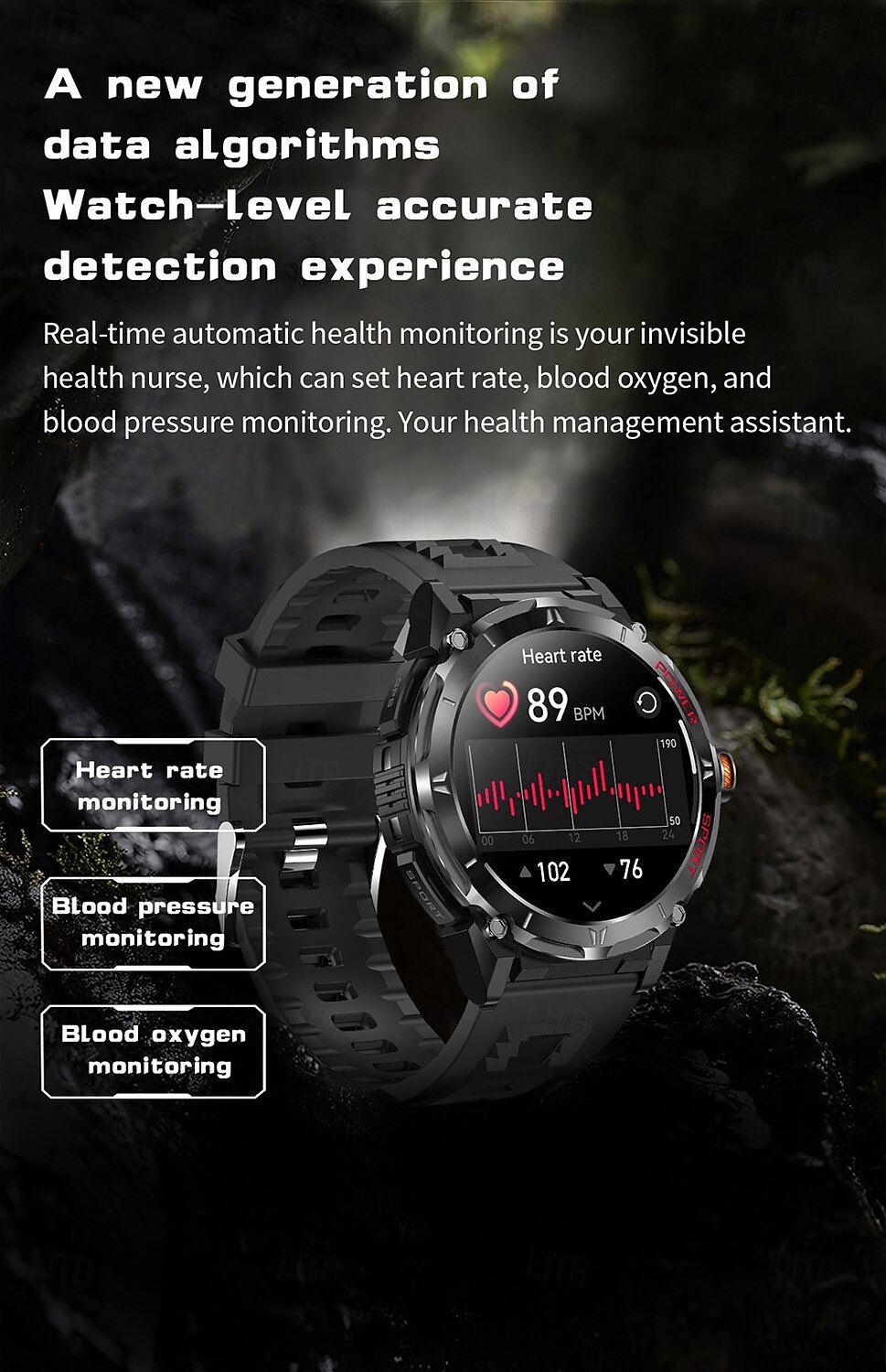 iMosi Y8 Slimme horloge 1.43 inch(es) Smart horloge Bluetooth Stappenteller Gespreksherinnering Activiteitentracker Compatibel met: Android iOS Heren GPS Lange stand-by Handsfree bellen IP 67 52 mm 2025 - $76.19 –P9