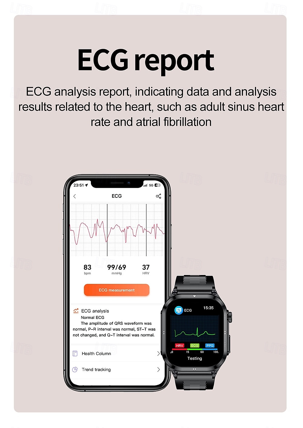 iMosi ET281 Smart Watch 2.04 inch Smartwatch Fitness Running Watch Bluetooth ECG+PPG Temperature Monitoring Pedometer Compatible with Android iOS Women Men Long Standby Hands-Free Calls Waterproof 2025 - $75.99 –P7