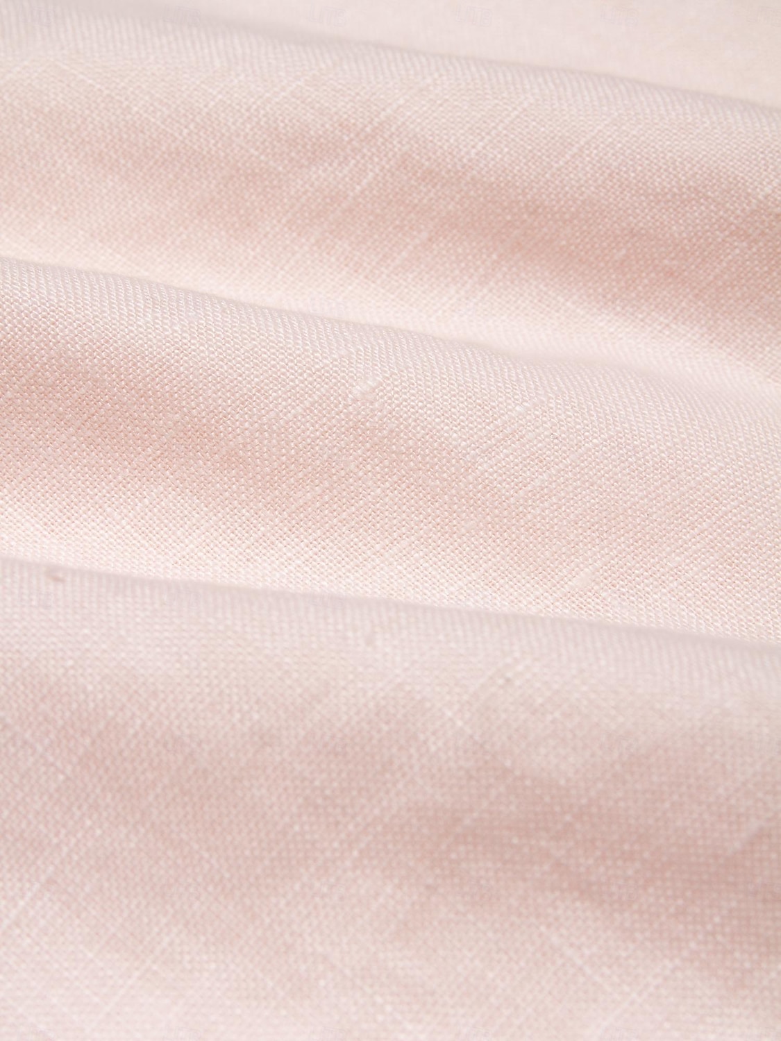 Miesten Paita Pellava paita Button Up paita Tavallinen ulko- Loma Valkoinen Punastuvan vaaleanpunainen Pitkähihainen Pystykaulus 봄 & Syksy Vaatetus Rypytetty 2025 - $5.59 –P11